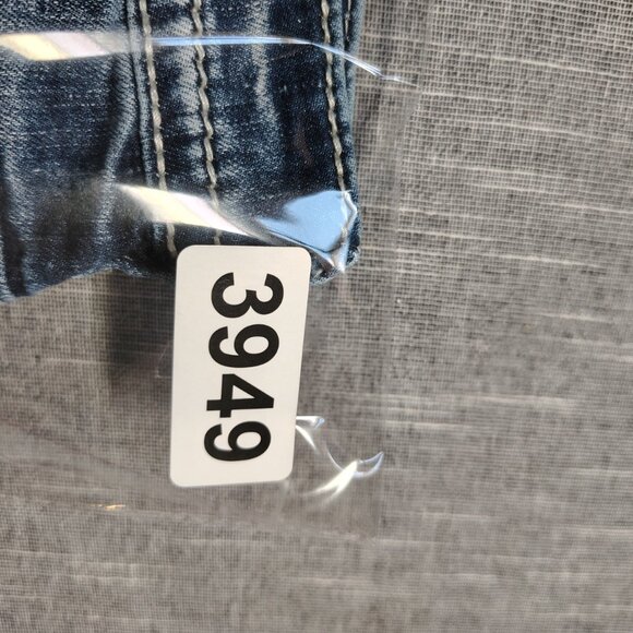 Miss Me Jeans Womens Size 29 Blue Chloe Boot Metallic Stitch Embellished M3327B - Picture 15 of 15